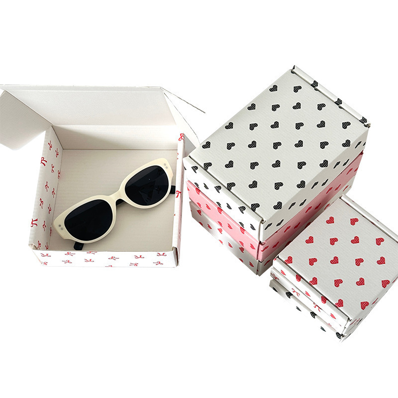 Оптовая продажа маленькой коробки с печатью Цветная коробка-самолет Пухлая розовая упаковка Носимая ювелирная коробка