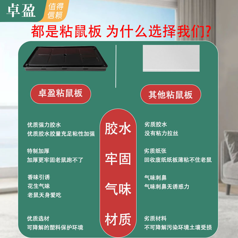 Large and Thick Adhesive Mouse Traps Made of Ps Material, Strong Adhesive Plastic Mouse Traps, Foreign Trade Source Manufacturer