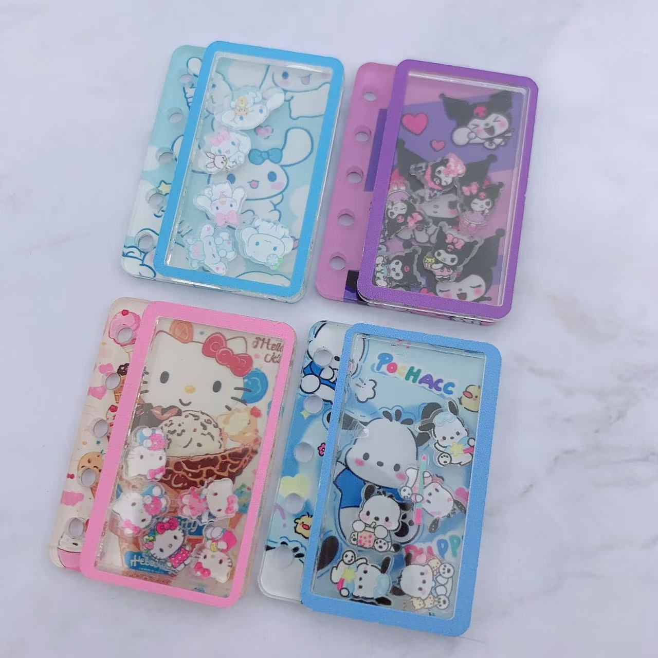 Acrylic Jewelry Shaker Book Sanrio Double-Sided Color Printing Tag Mobile Phone Chain Keychain Double-Sided Color Printing