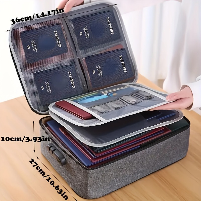 2025 New Cross-Border Dropshipping a File Storage Bag with Lock Waterproof File Bag Office Large Size
