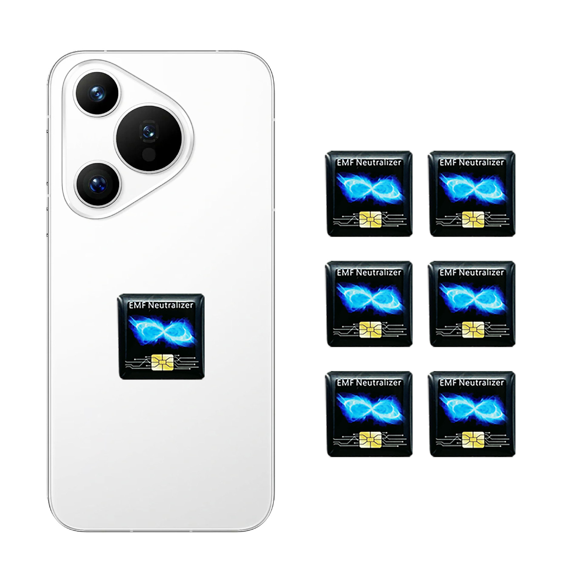 Amazon's new silicone anti-radiation energy phone sticker 28*28mm negative ion laser mini signal patch