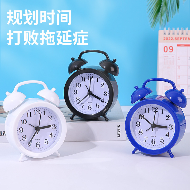 Alarm Clock Student Bedside Small Alarm Clock Desktop Desktop Alarm Clock Wake-Up Artifact Alarm Clock Ring Clock