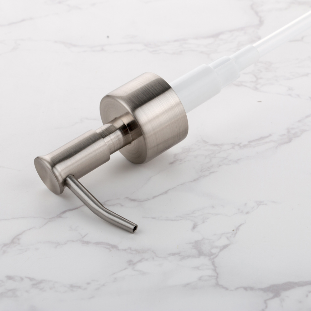 Factory Production Xf01 Home Bathroom Hardware Hand Sanitizer Pump Head Zinc Alloy Chrome Plated Brushed Nickel Nozzle 28/2C