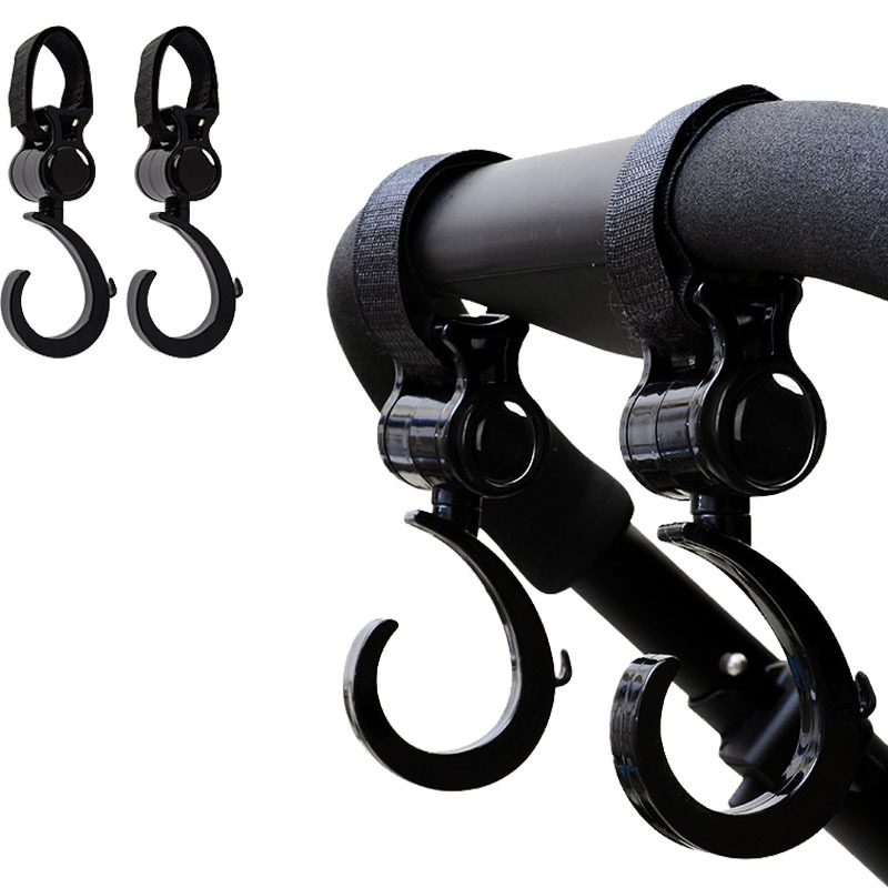 Крючок для коляски, поворотный на 360 градусов, для сумок, аксессуары для детских колясок