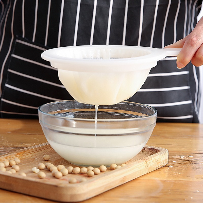 Household Kitchen Soy Milk Filter Residue Juice Filter Sieve Ultra-Fine Colander Handheld Filter Artifact