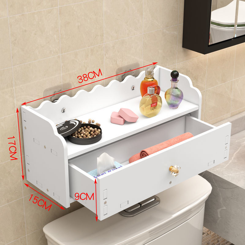 Bathroom mirror wall-mounted non-perforated bathroom wall-mounted glass makeup bathroom toilet wall-mounted stickers