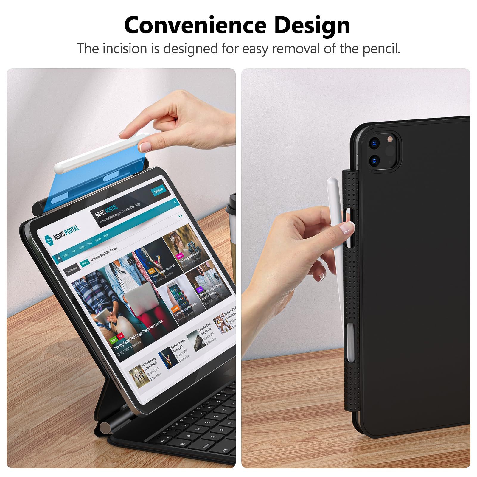 Miaocontrol keyboard pen slot magnetic pencil second generation storage box fixed anti-lost air5 Tablet 10 capacitive Pen Pen slot