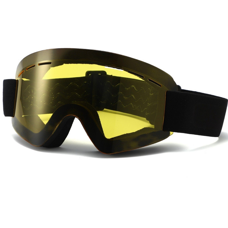 Кросс-бордерные взрослые цилиндрические лыжные очки, однослойные противотуманные очки, лыжные очки Hx01 с отверстиями для альпинизма, ветрозащитные