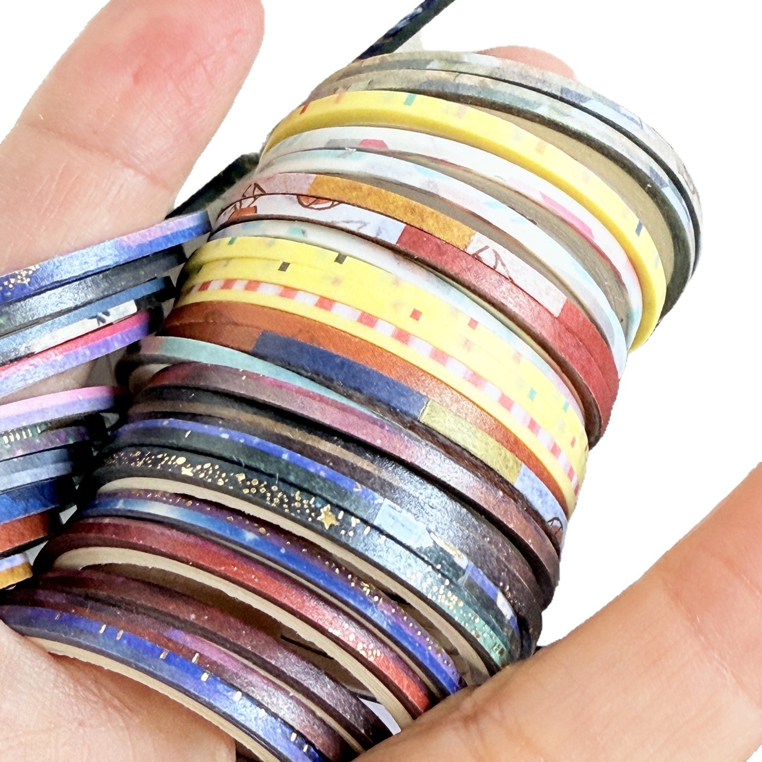 2mm Washi Tape Bleed Line Roll Pull Strip Decorative Dividing Line Diary Planner Border Line Stall Planner