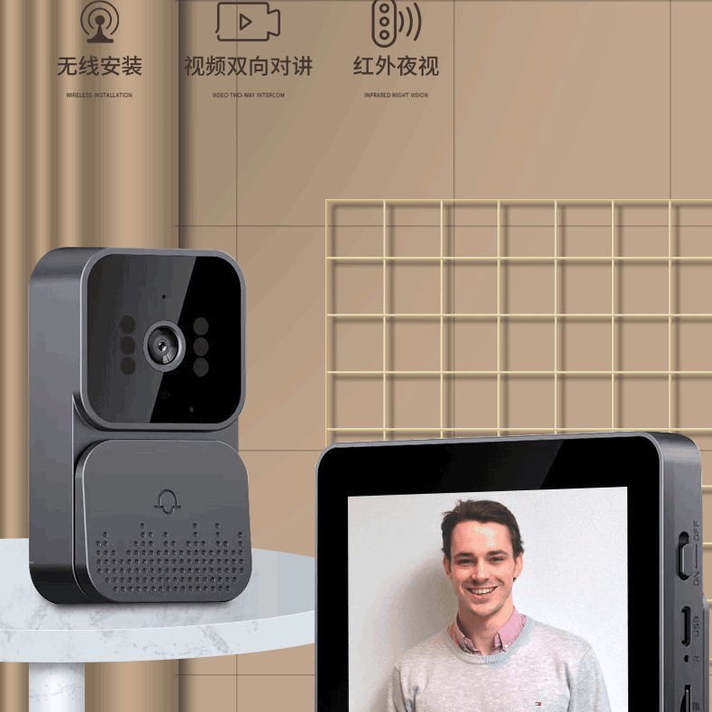 M10 Wireless Video Doorbell 4.3inch Display Home Smart Two-Way Intercom Video Monitoring Cross-Border Selection