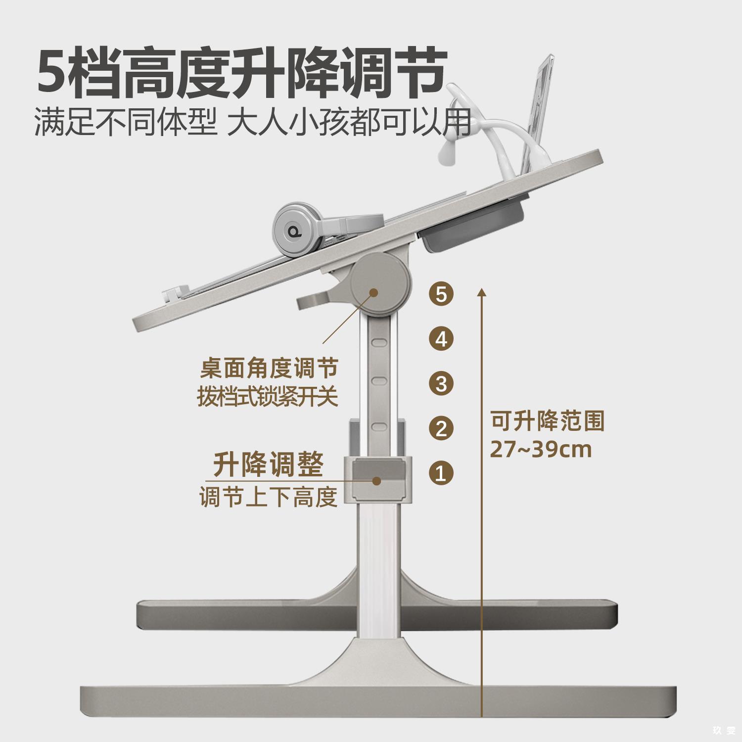 Регулируемый складной стол для кровати, подходит для студентов и бытовой техники