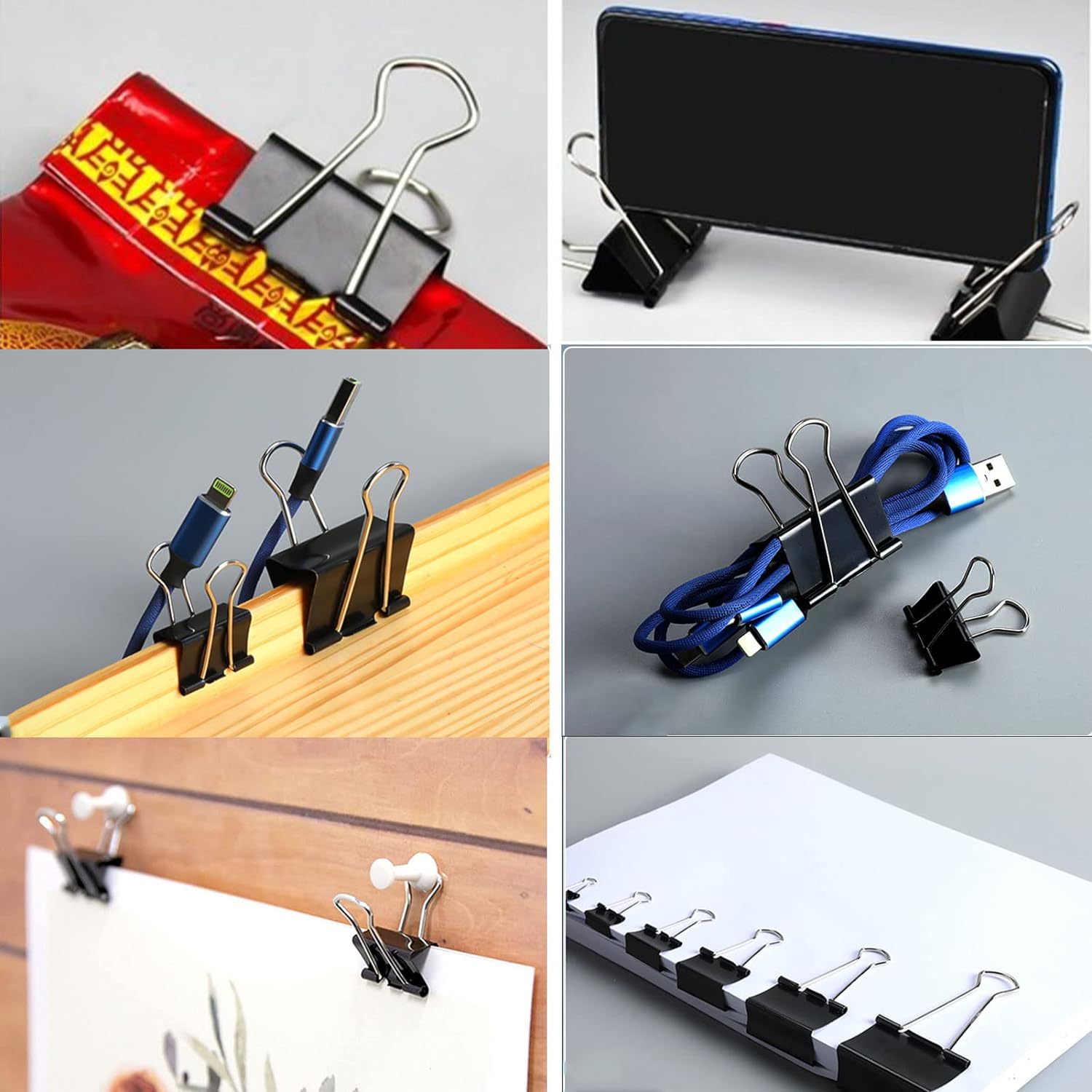 Black Anti-Tail Clip, Bill Clip, File Clip, Student Test Paper Organizer Clip, Dovetail Clip, Fixed Book Clip, Office