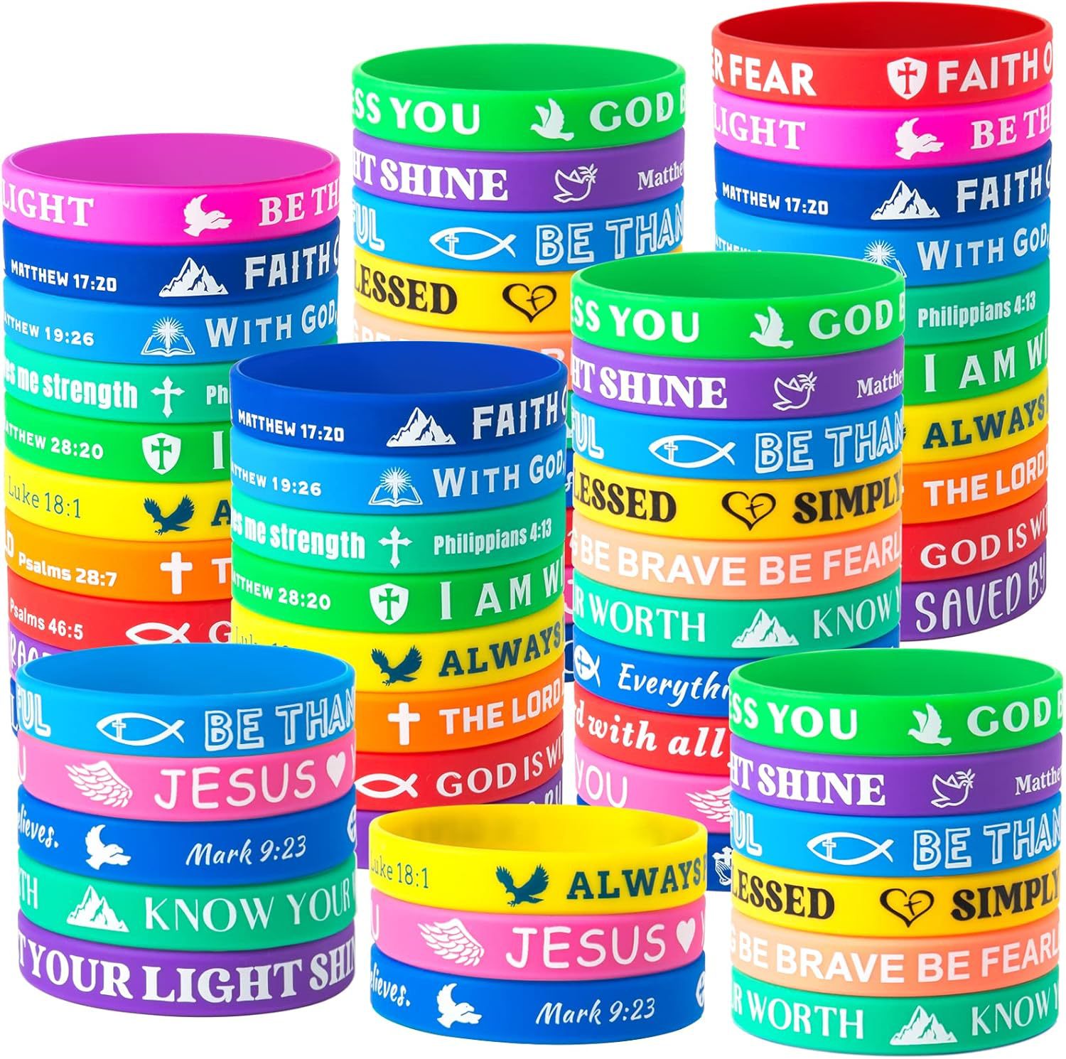 Spot Religious Faith Quotes Silicone Bible Bracelet Cross Believer Adult Wristband Inspirational Rubber Wristband
