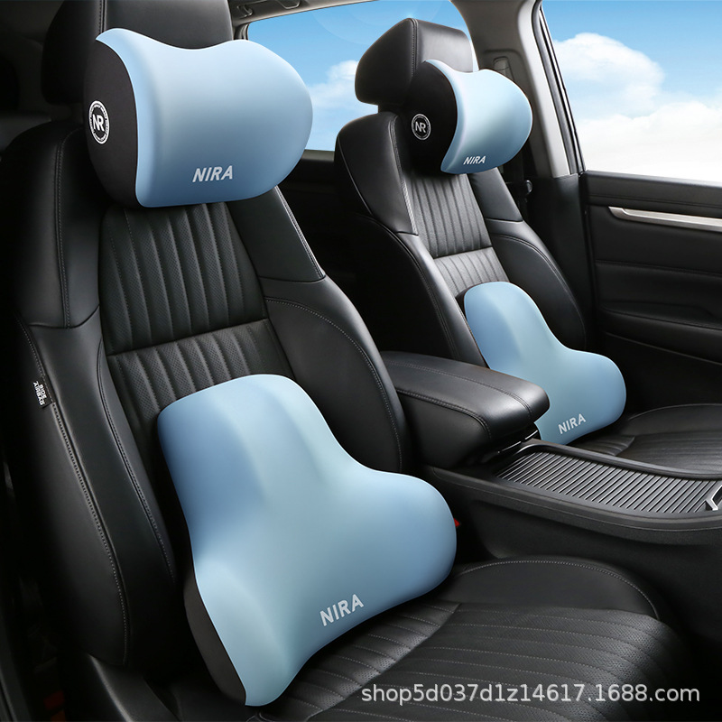 Factory Wholesale Car Headrest and Lumbar Support Set Car Seat Cushion Lumbar Support Car Backrest Lumbar Cushion Lumbar Support Pillow