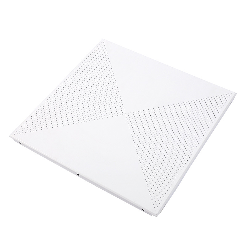 Aluminum gusset aluminum ceiling 600*600 engineering building materials integrated ceiling office full set ceiling punching square plate