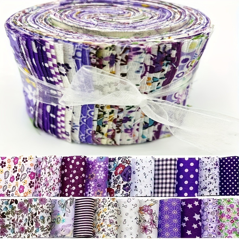 Geometric Pattern Fabric Strip Set Patchwork Quilting