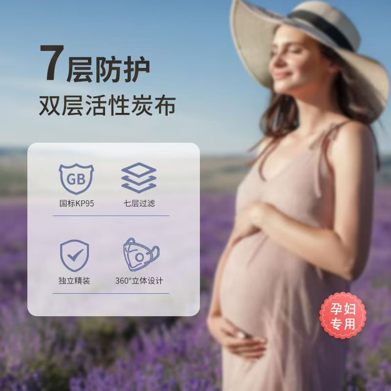 Kp95 Individually Packaged 7-Layer Thickened Double-Layer Activated Carbon Anti-Smog, Oil Smoke, Formaldehyde Breathable Anti-Virus Mask