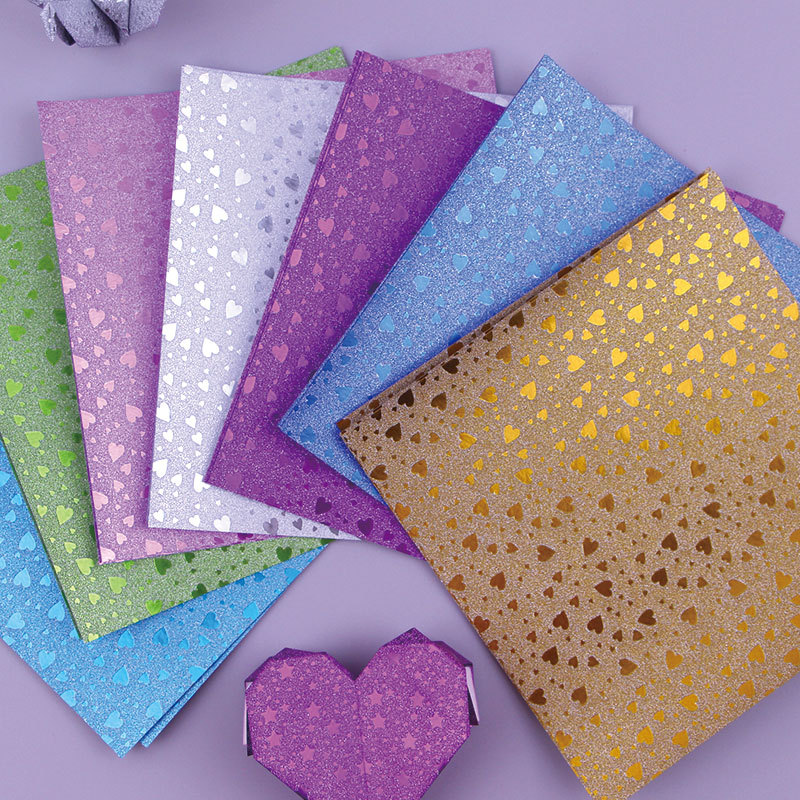 Pearl Paper Pattern Gold Powder Flash Diamond Hand Paper 15cm Square Paper Crane Origami Kawasaki Rose Paper