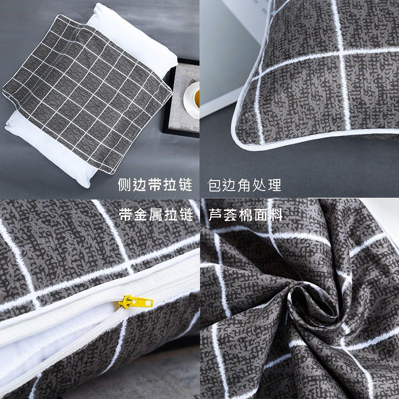 Pillow Core Student Dormitory Pair of Pillowcases Pure Cotton Removable and Washable Pillowcases Household High Pillow Cervical Spine Pillow