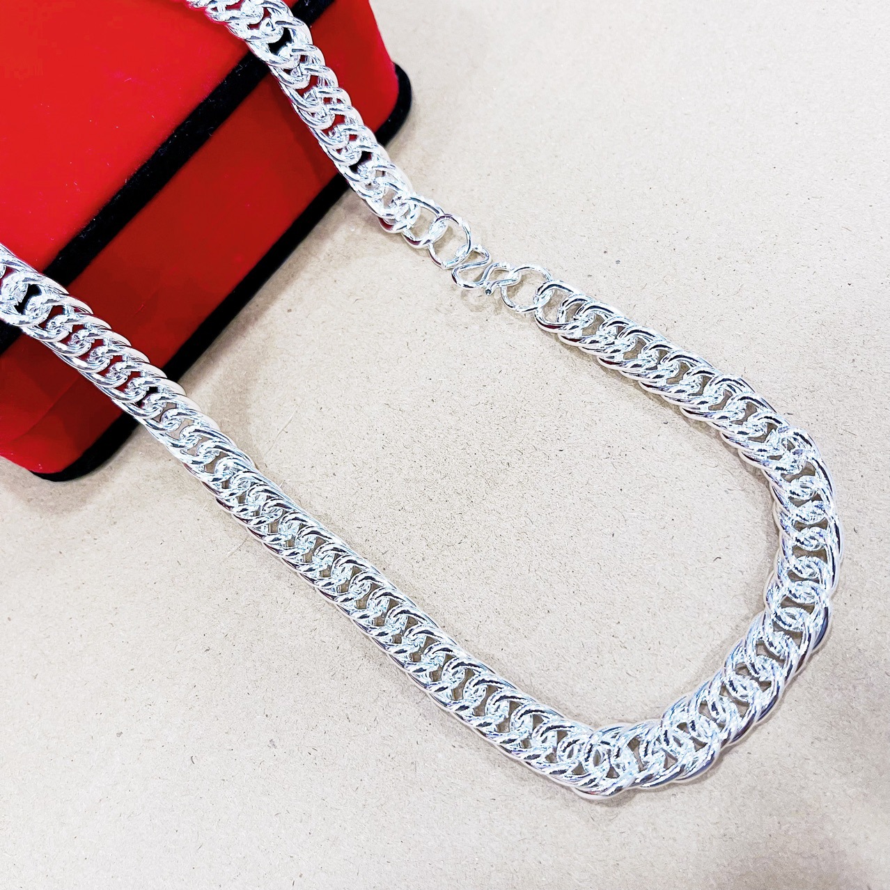 High imitation silver plated necklace boss chain necklace jewelry jewelry necklace jewelry boss chain lengthened necklace