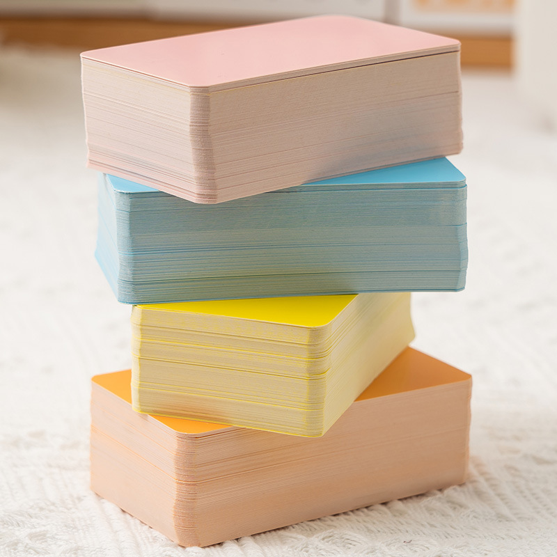 Color Boxed Card English Word Card Thickened Handwritten Memory DIY Hand-painted Self-made Literacy Memo Hard Cardboard