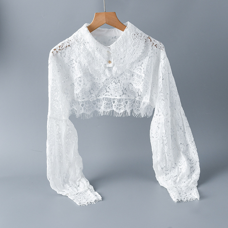 Фальшивый воротник с длинным рукавом фальшивой рубашки женская верхняя одежда для защиты от солнца с подтяжками