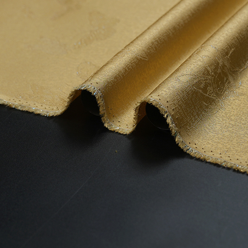Zhang Linggen Woven Gold Silk Butterfly Silk Mulberry Silk New Chinese Style Hanfu Cheongsam Vest High-End Clothing Fabric