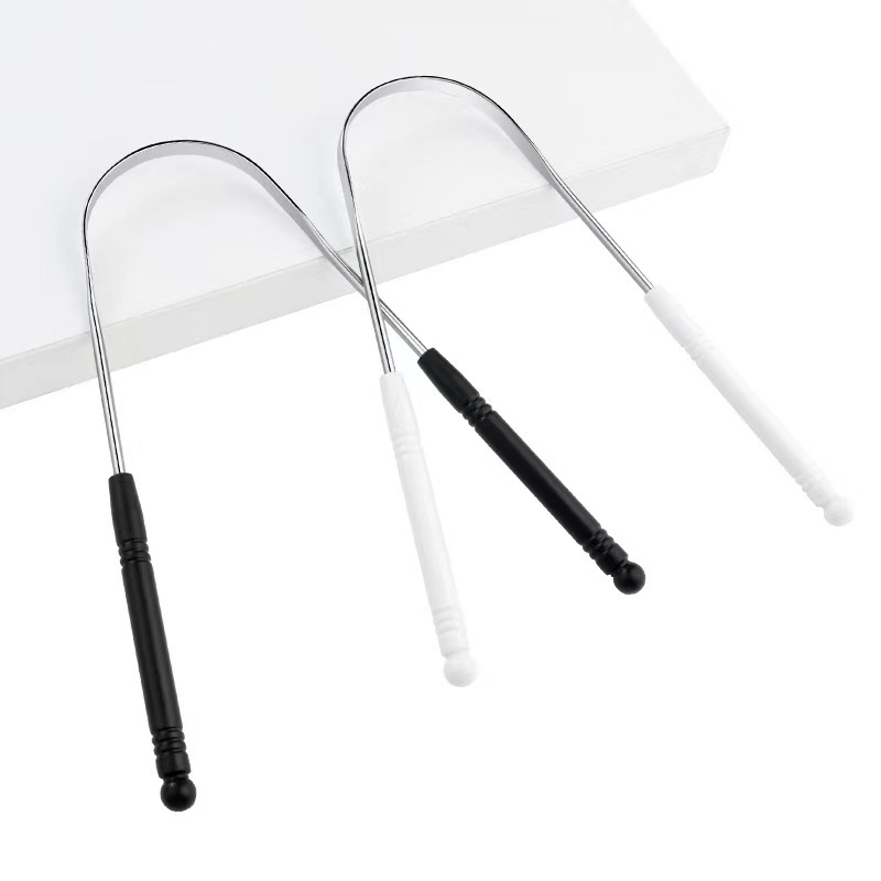 Stainless Steel Tongue Scraper U-Shaped Tongue Scraper Tongue Coating Gel Cleaner Tongue Coating Brush Tongue Scraper Oral Cleaning Tool
