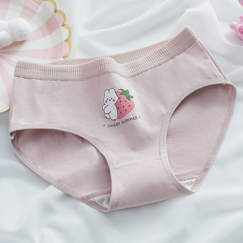 Children's Korean version of cute underwear women's cotton triangle little girls big children's baby underwear without butt wholesale