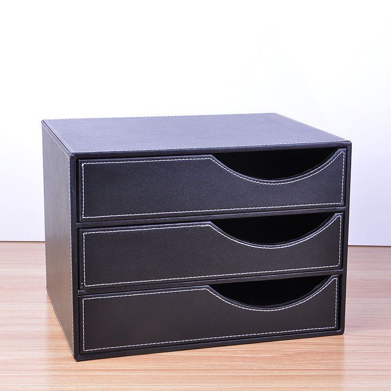 Креативный кожаный офисный настольный шкаф для хранения файлов ящичного типа папка для данных A4 многоуровневая коробка для整理