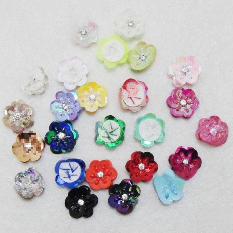 DIY Patch Decoration Bag Clothing Shoes and Hats Handmade Sequin Hair Accessories Sewing Accessories Accessories Flower Pattern