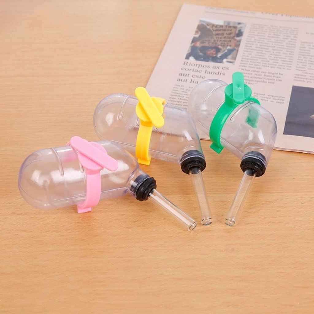 1000 Бесплатная доставка поилка для хомяков чайник вакуумный 60 мл тихий кролик хомяк стеклянная трубка поилка для мелких животных