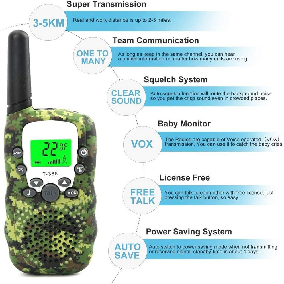 Temu Popular Kidsren's Walkie-Talkie Handheld 3Km Family Interactive Scene Universal Wireless Long-Distance Walkie-Talkie