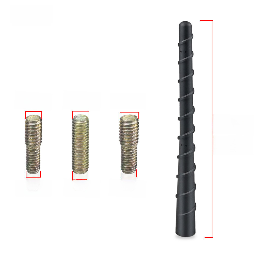 18CM7 inch with three screw twist spiral multifunctional car roof radio signal antenna pole top