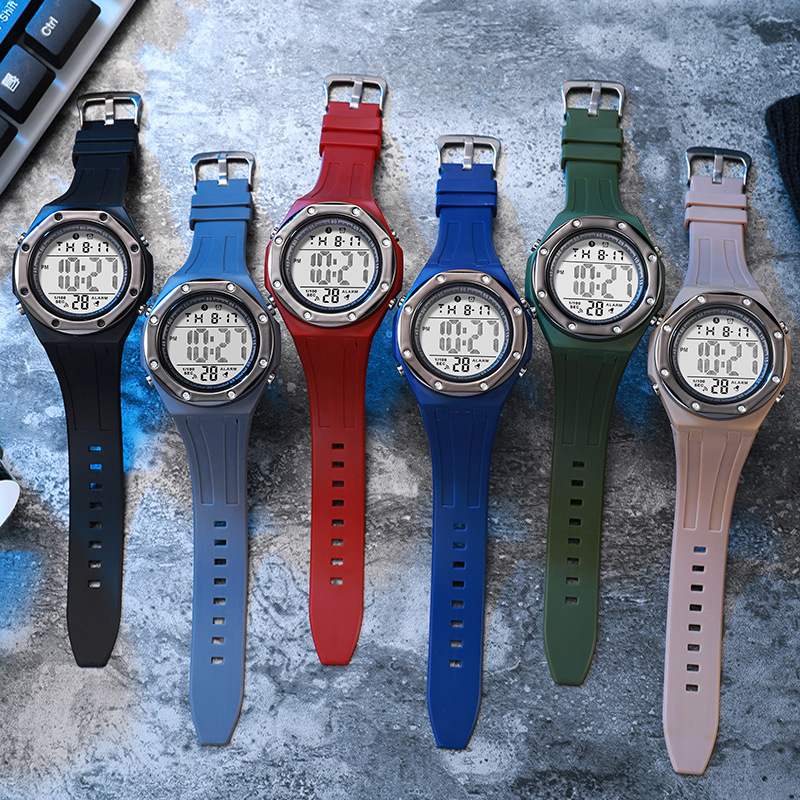 Хорошо продающиеся стильные электронные часы модные уличные спортивные часы многофункциональные светящиеся водонепроницаемые будильники студенческие часы оптовая продажа