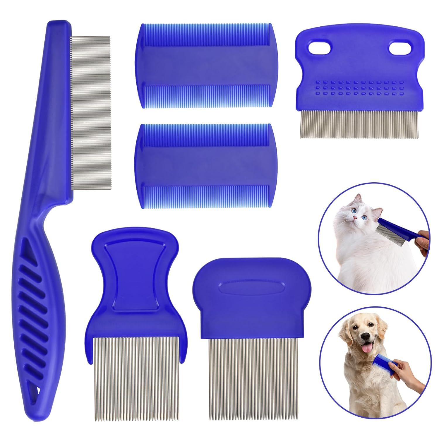 Pet flea comb dense tooth needle comb dog lice comb set cat cleaning beauty tools supplies manufacturers