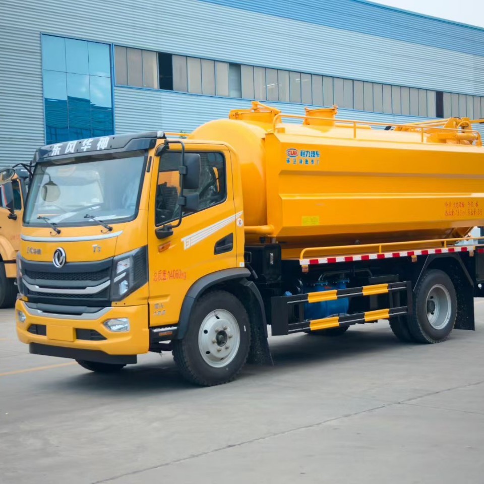 Дунфэн Хуашен 12.7 кубометров, высокое давление, Камаз для очистки и откачки, многофункциональный Камаз с мощностью 180 л.с.