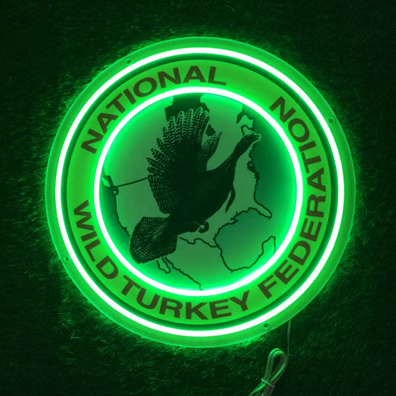 Led Neon Light Bar Barbecue Shop Round Advertising Sign Creative Personality Restaurant Background Decoration