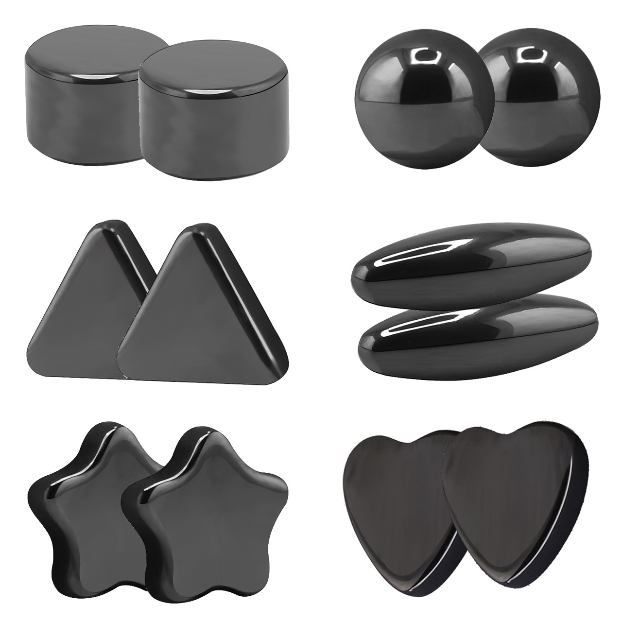 Ferrite Magnet Black Polished Spherical Rugby Magnet Special-Shaped Buck Ball Magnetic Building Blocks Educational Toys