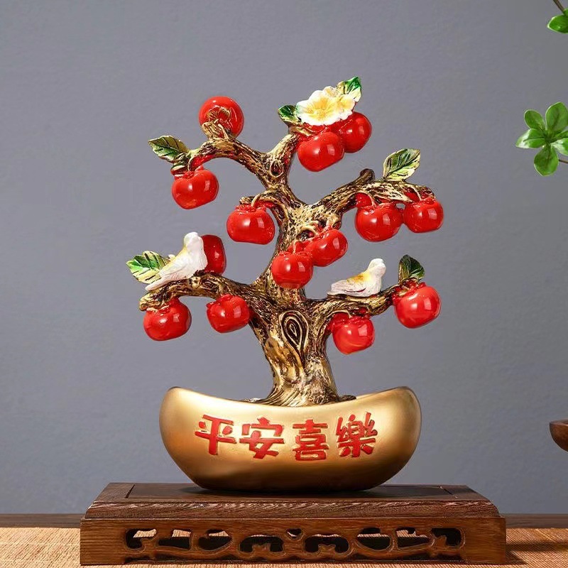 Украшения для дома в виде яблоневых деревьев, приносящих удачу, радость и мир, для гостиной, веранды, телевизора, винного шкафа, подарки на новоселье