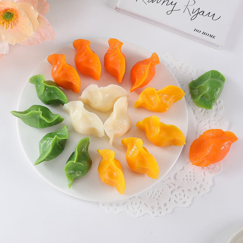 Модель пельменя из ПВХ, быстро замороженные пельмени, искусственные пельмени с тыквой и шпинатом, креативный подвес для активностей