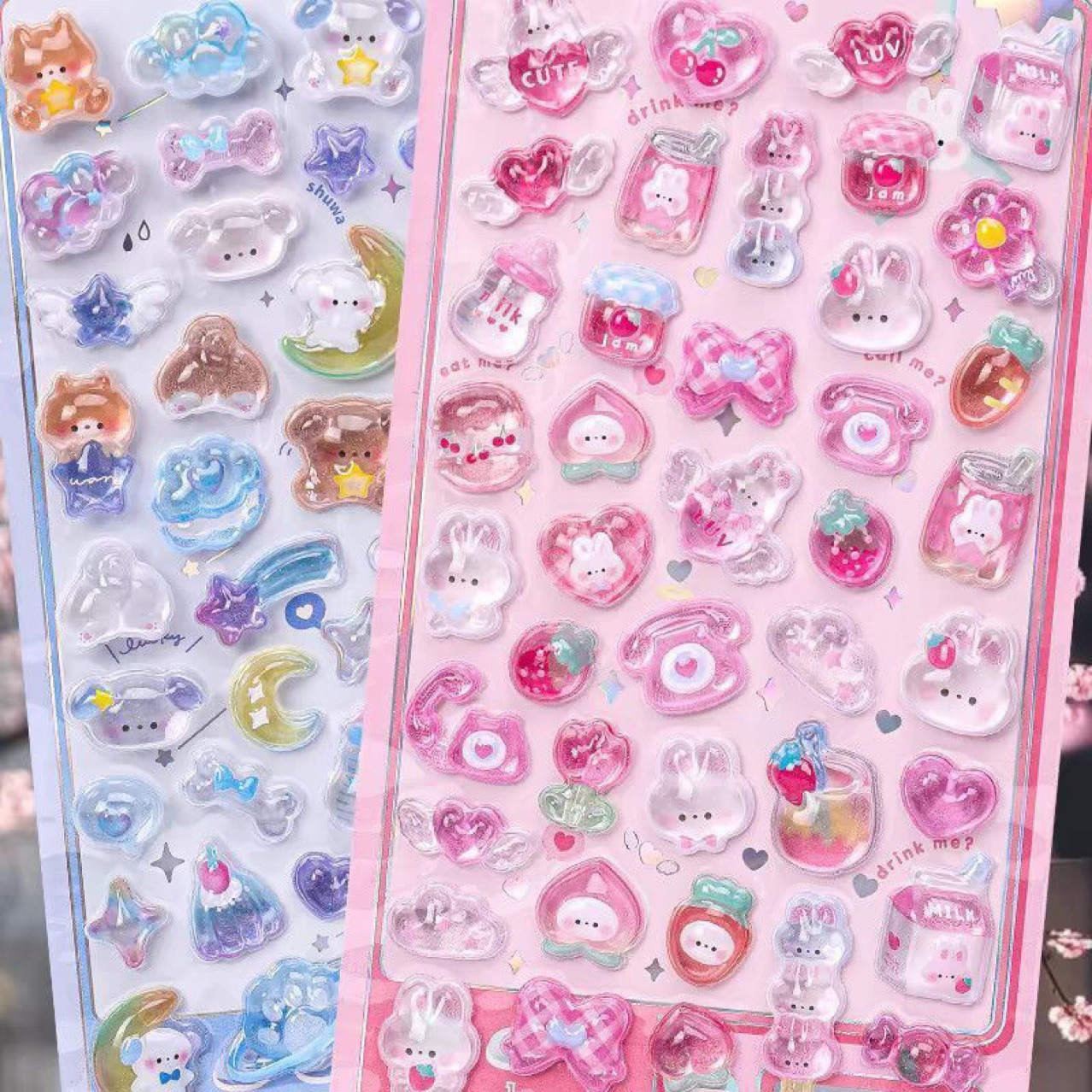 Stickers with High-Looking Cartoon Animals 3D Stereo Crystal Relief Stickers Acrylic Diamond Kidsren and Girls Rewards