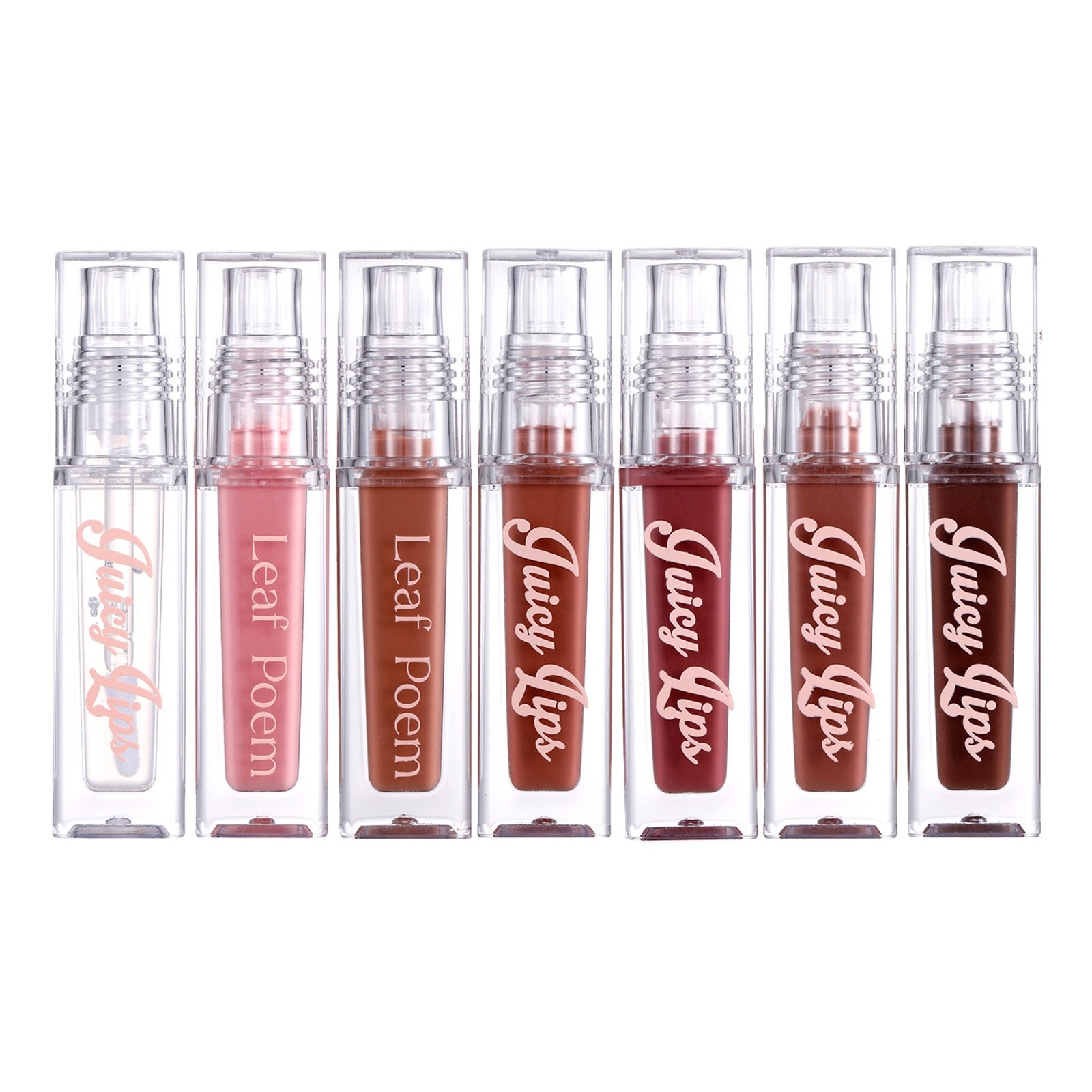 LEAF P0EM Cross-border Water Glossy Lip Gloss Mirror Lip Gloss Moisturizing Pearlescent Fine Glitter Lip Glaze
