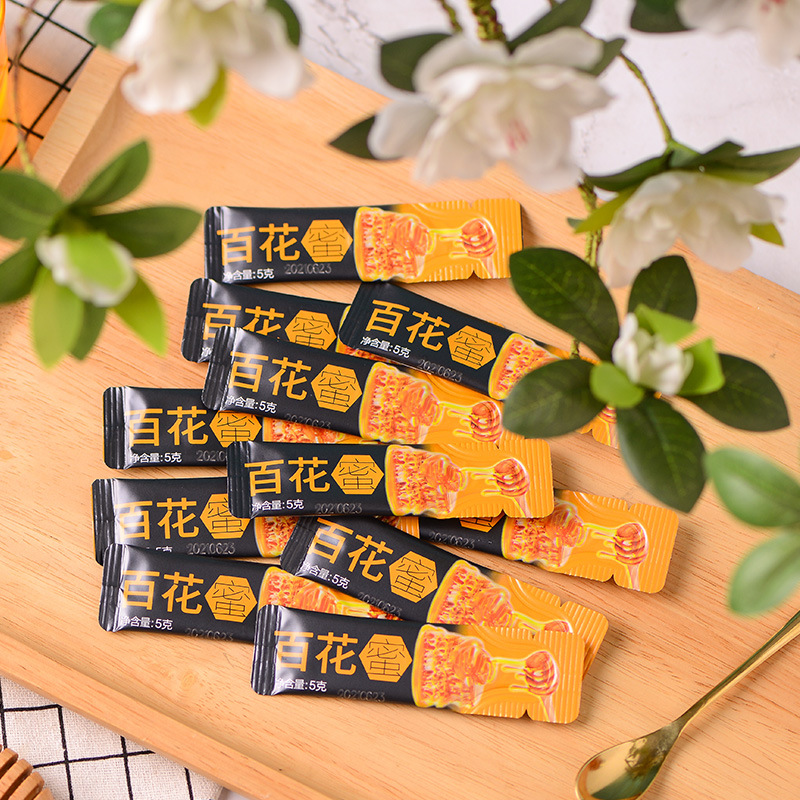 Bagged honey small package portable honey pouch bulk soil honey Hundred Flowers honey in stock wholesale honey strip