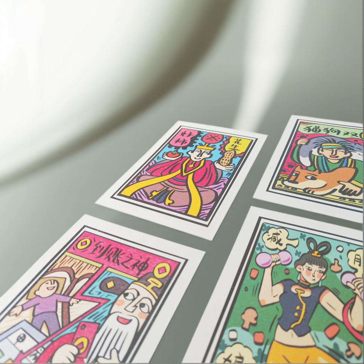 Yunnan Accompanying Ceremony Original Bai Folk Custom Jiama Series Postcard Creative Painting Pattern Handmade Special Paper Greeting Card