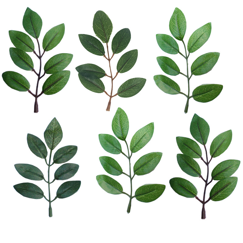 Новые искусственные листья, листья бобов, листья акации, декоративные элементы для оптовой продажи