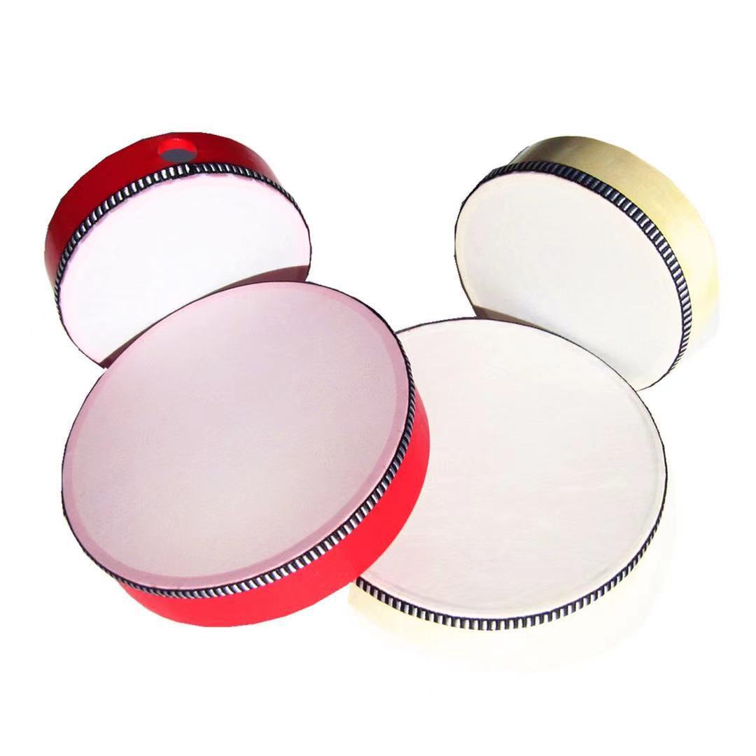 Orff Kidsren's Percussion Instrument Teaching Aids Kindergarten Performance Props Bell Ring 467810inch Imitation Goatskin Tambourine