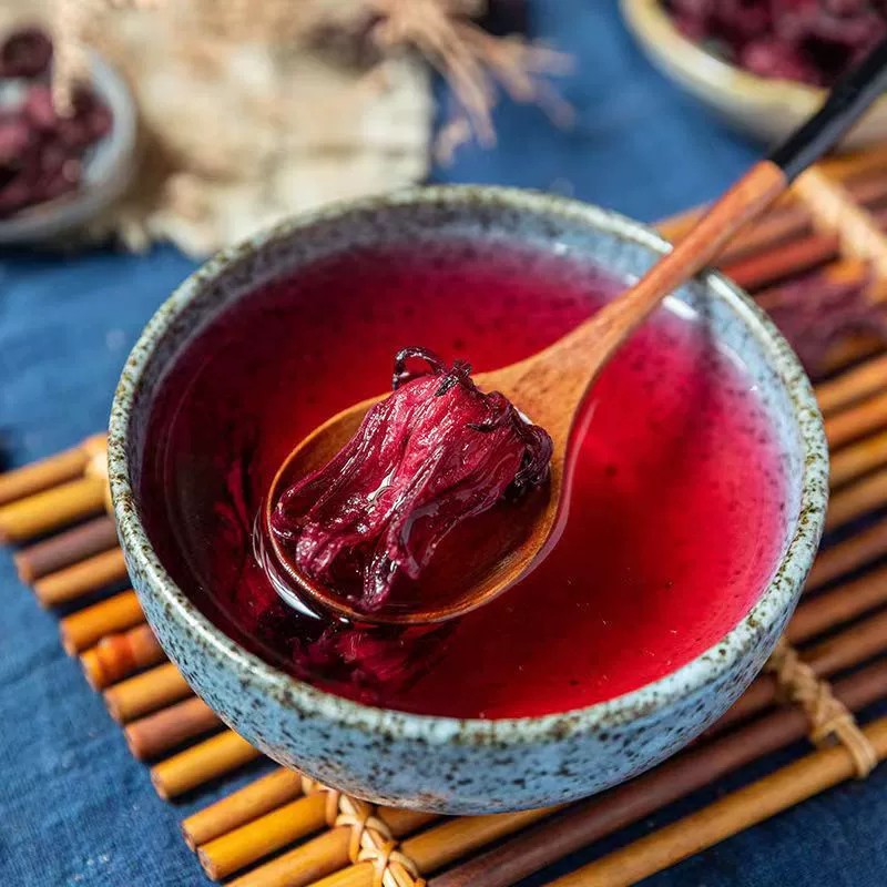 Roselle Dried Flowers in Bulk Washed New Goods Whole Roselle Flower Sour Plum Soup Raw Materials Wholesale Roselle Tea