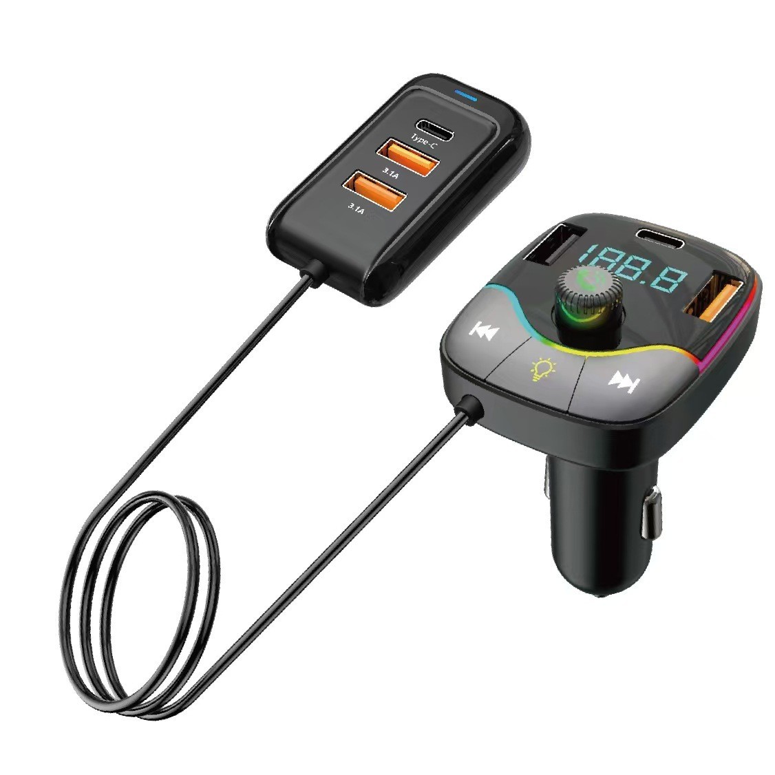 Q5 car Bluetooth receiver 5.0 lossless sound quality multifunctional USB flash disk with music MP3 player charger fast