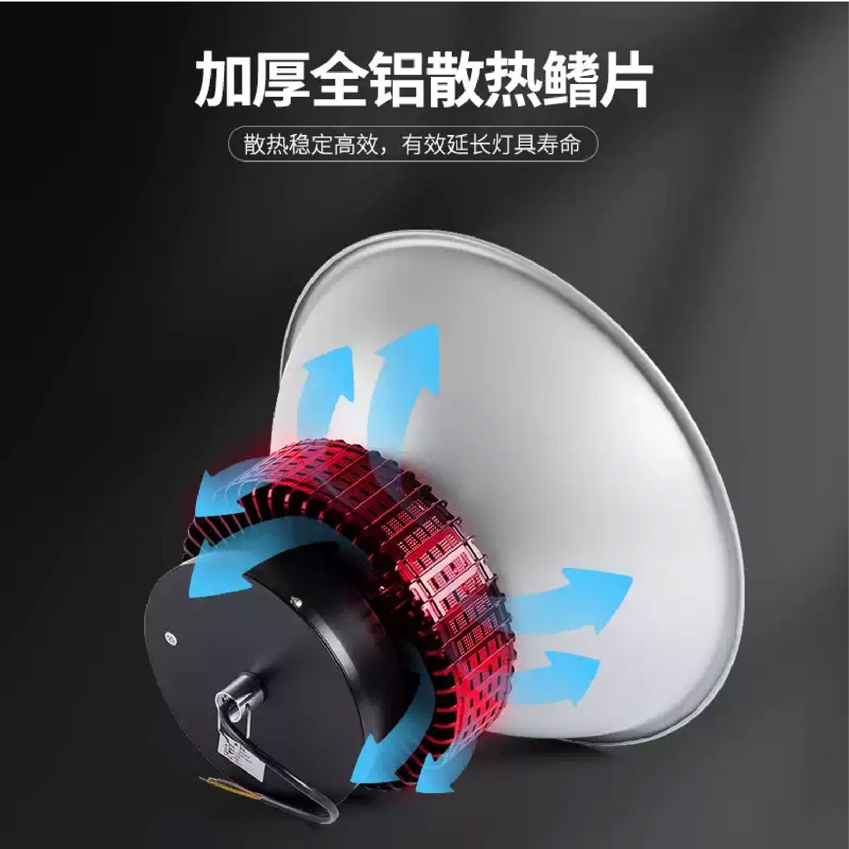 Yaming Led Ceiling Light Factory Workshop Factory Chandelier Warehouse Lighting Ceiling Light Super Bright Fin Industrial Chandelier